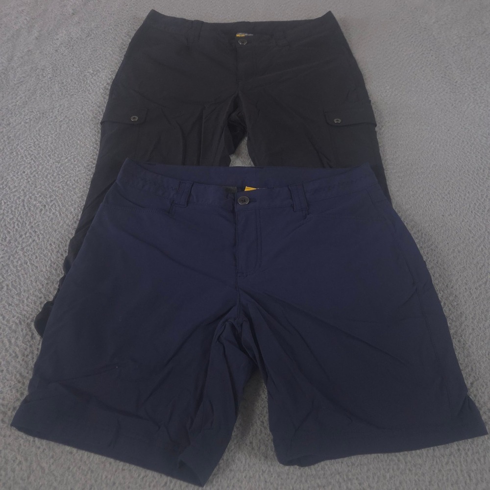 LOT OF 2 Eddie Bauer Pants Women 8 Travex Cargo Nylon Stretch Straight Leg